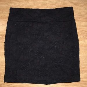 Black Charlotte Russe Lace Mini Skirt